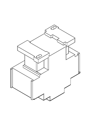 的映像 CAD Relay & TeSysLC1D09 to LC1D18 - 3P contactors- spring connectors - AC coil - 3D CAD