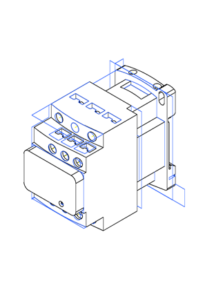 的映像 TeSys Control Relay AC - 3D CAD
