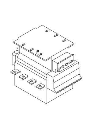 的映像 TeSys F magnetic latching contactor - 4P (3NO) - 275 A - AC-1 - 3D CAD