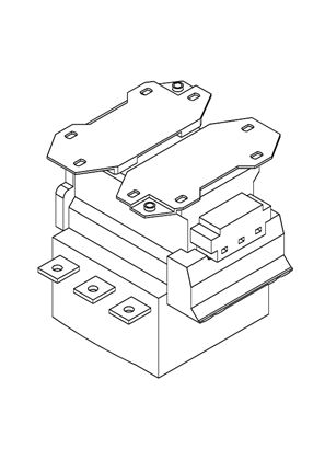 的映像 TeSys F standard & latching contactors - 3P (3NO) - 500 A - AC-3 - 3D CAD