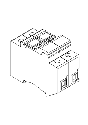 Portafusibili 2P 32A 10x38 Mm - Bianco, Alta Qualità Per Impianti Elettrici - 2