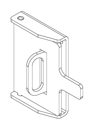 Image of PowerPact H-Frame Molded Case Circuit Breakers - HJPA padlock attachment - 3D CAD