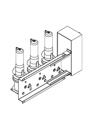 的映像 SF1 24kV 16/20kA 630A fixed lateral B1 PD280mm - 3D CAD