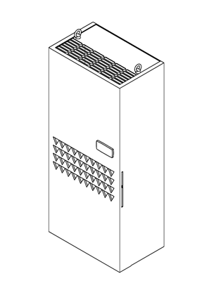 이미지 ClimaSys CU - Standard cooling unit side of enclosure - 1000W at 230 V - 3D CAD