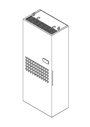的映像 ClimaSys CU - Standard cooling unit side of enclosure 1600 to 2000W - 3D CAD