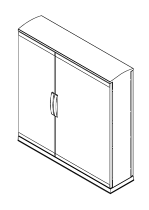 的映像 PanelSeT PLA - Polyester encl. PLAZT version with open bottom part and canopy H1200xW1250xD320 - 3D CAD