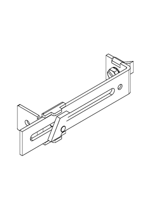 Image of Spacial CRN - Slide Bkt 130mm Alu Upright - 3D CAD