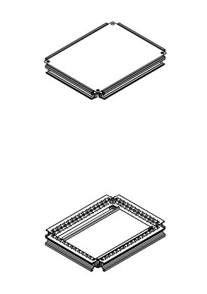 Image of Spacial SF - Upper and lower frame SF 400x500 - 3D CAD