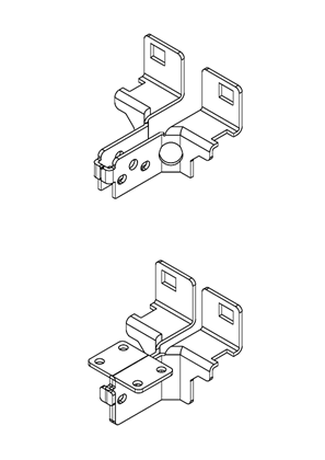 Image of Spacial MF-SFX-SMX - Mounting plate fixing brackets - 3D CAD