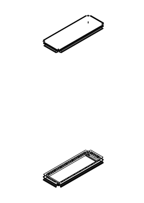 的映像 Spacial SF - Bottom and top frame - 300x800 - 3D CAD