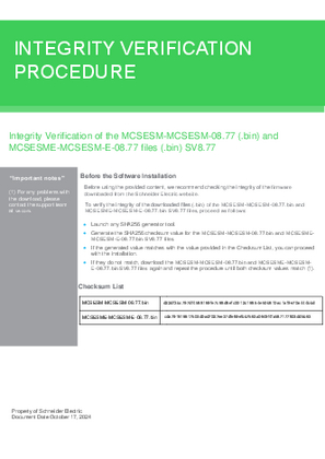 イメージ Modicon Switch MCSESM Firmware SV08.77