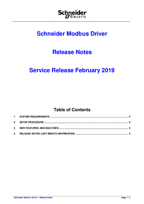 Image of Schneider Modbus Driver V14.13.0.0 Release Notes