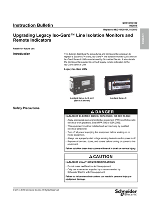 Image of Upgrading Legacy Iso-Gard™ Line Isolation Monitors (LIM) and Remote Indicators Installation Instructions