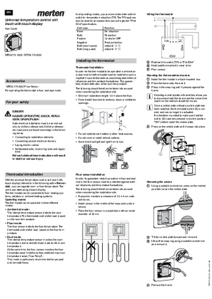 Billede af Universal temperature control unit insert with touch display, MEG5775-000/MTN5775-0000, User Guide