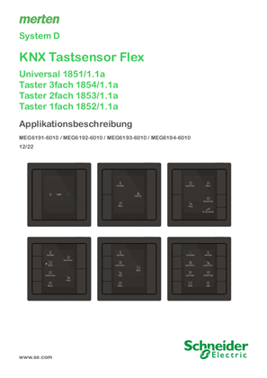 Bild von merten System D KNX Tastsensor Flex, Applikationsbeschreibung, DE