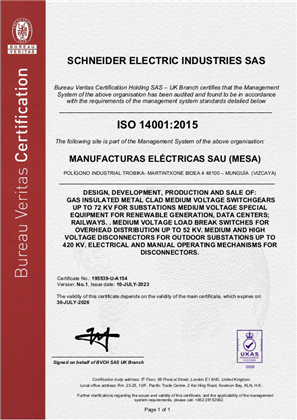 Imagen de MESA ISO 14001