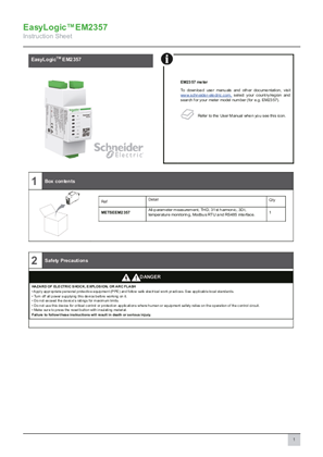 的映像 EasyLogic EM2357 英文产品说明书