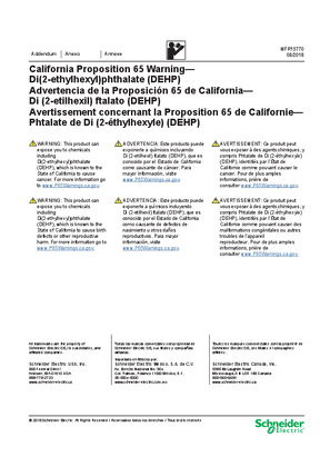 Image of California Proposition 65 Warning—Di(2-ethylhexyl)phthalate (DEHP)