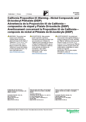 Image of California Proposition 65 Warning—Nickel Compounds and Di-isodecyl Phthalate (DIDP)