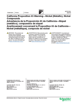 Image of California Proposition 65 Warning—Nickel (Metallic), Nickel Compunds