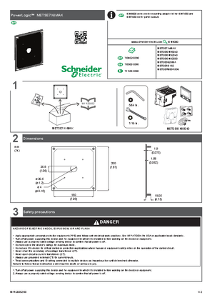 Image of PowerLogic METSE7X4MAK ION9000 Adapter Plate Install Sheet