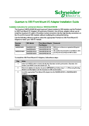 Image of Quantum to X80 Front Mount I/O Adapter Installation Guide
