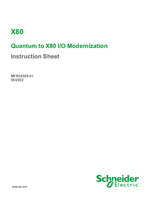 Image de X80 - Quantum to X80 I/O Modernization, Instruction Sheet