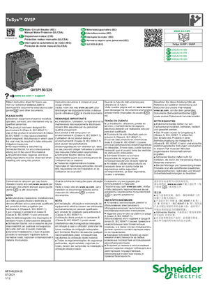 Image of TeSys GV5P - Motor Circuit Breaker - Instruction Sheet