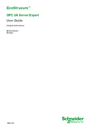 Image of EcoStruxure™ OPC UA Server Expert, User Guide