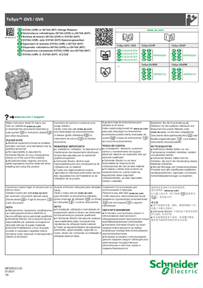 Image of TeSys GV5/GV6 - GV7AU (UVR) or GV7AS (SHT) Voltage Releases - Instruction Sheet