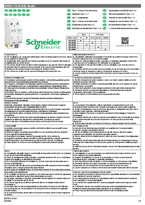 Image of Type 1 +2 Surge Protection Device - Instruction sheet