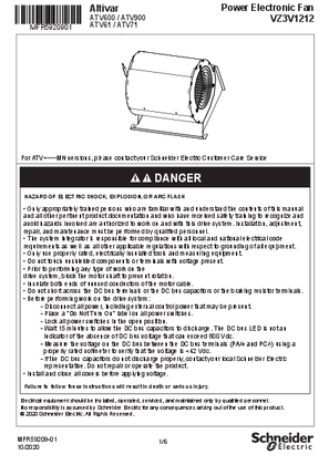 Image of Instruction Sheet : Power electronic fan VZ3V1212