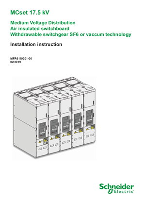 Image of MCset 17.5 kV Air insulated switchboard Withdrawable switchgear SF6 or vacuum technology