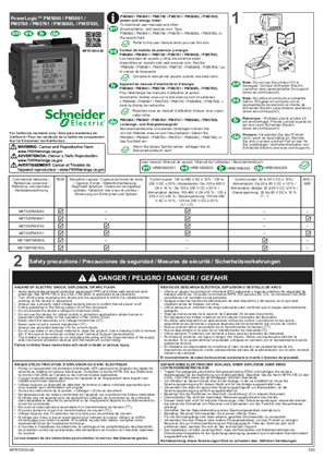 Image of PowerLogic™ PM5660 / PM5661 / PM5760 / PM5761 / PM5660L / PM5760L - Instruction sheet