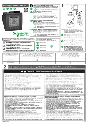 Image de PowerLogic™ PM5570 / PM5570L - Fiche d'instructions