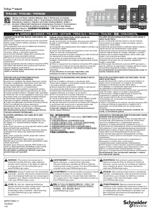Image of TeSys island Starters and Power Interface Modules, Size 3 - Instruction Sheet