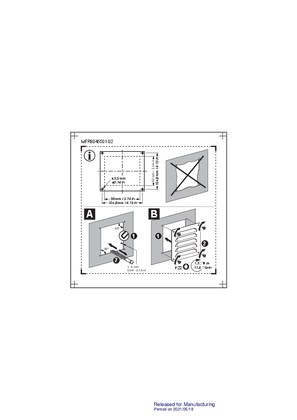 Image of Metal outlet grille 120x120mm IP23 - Instruction Sheet