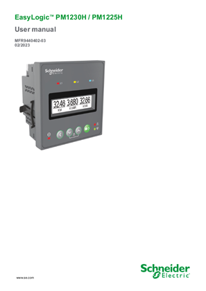 Image of EasyLogic™ PM1230H / PM1225H User Guide