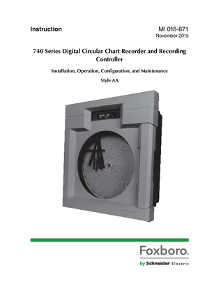 Image of 740 Series Digital Circular Chart Recorder and Recording Controller - Installation, Operation, Configuration, and Maintenance - Style AA
