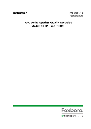 的映像 6000 Series Paperless Graphic Recorders - Model 6100AF and Models 6100AF and 6180AF