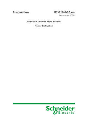 Image of CFS400A Coriolis Flow Sensor Master Instruction