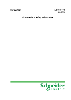 Image of Flow Products Safety Information