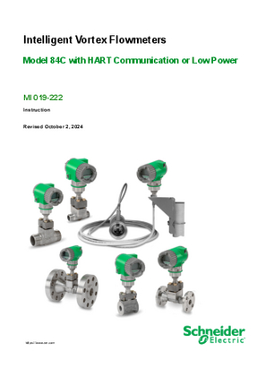 Image of Model 84C Vortex Flowmeter with HART Communication Installation, Operation, and Maintenance