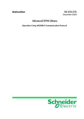 Image of Master Instructions: Advanced DTM Library Operation Using MODBUS Communication Protocol (CFT51 Transmitter / 84C Vortex Flowmeter