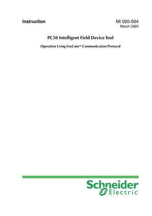Image of PC50 Intelligent Field Device Tool - Operation Using FoxCom Communication Protocol