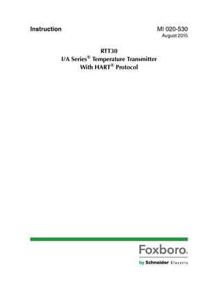 Image of RTT30 I/A Series Temperature Transmitter with HART Protocol