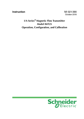 Image of I/A Series Magnetic Flow Transmitter Model IMT25 - Operation, Configuration, and Calibration