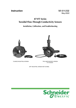 Image of 871FT Series Toroidal Flow-Through Conductivity Sensors - Installation, Calibration, and Troubleshooting