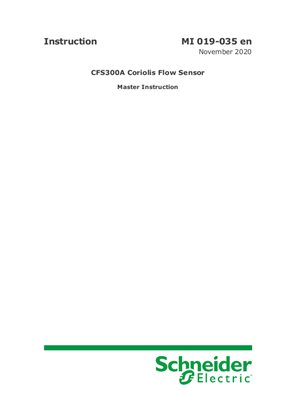 Imagen de Master Instruction CFS300A Coriolis Flow Sensor