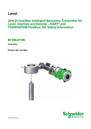 的映像 244LD Level Buoyancy Transmitter SIL Safety Information